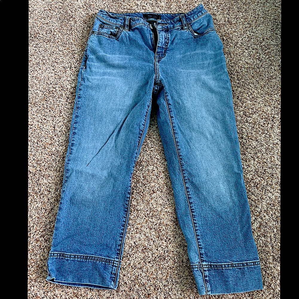 Vintage Indigo Palms (Tommy Bahama) Jean Capris